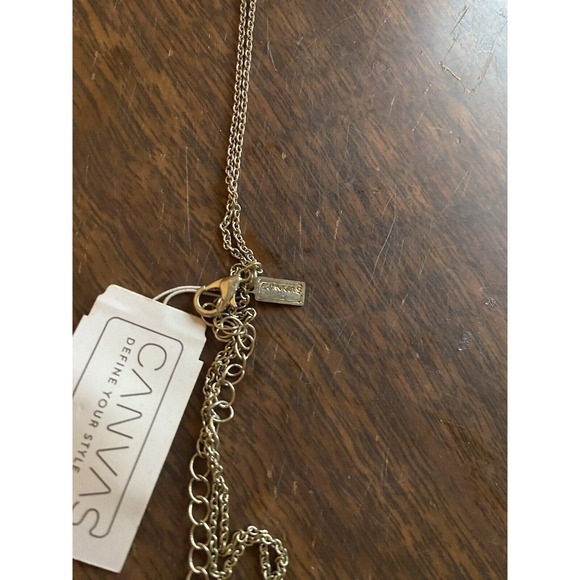 Pendant Necklace CANVAS JEWELRY Silver‎ Tone New - Picture 3 of 4